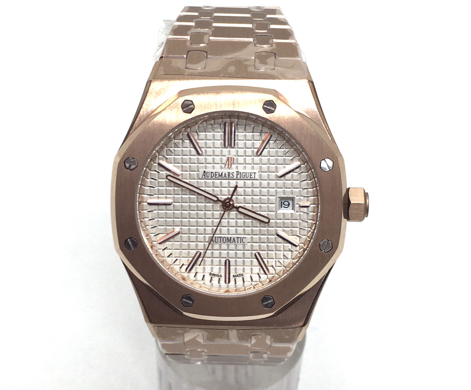 Rose Gold, White Dial